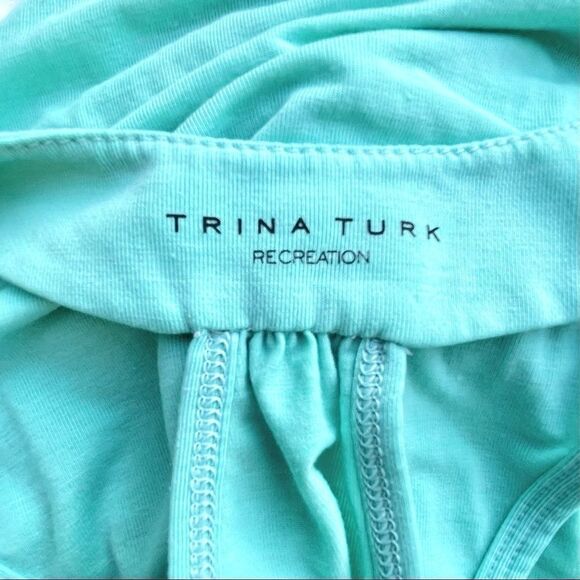 Trina Turk Recreation Aqua Draped Active Tank - Picture 6 of 8